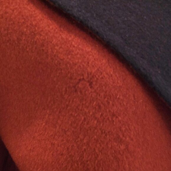 NAERSI Wool Coat | Soft Unstructured Comfort | Color-Block Rust & Navy - Picture 11 of 15